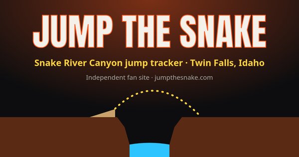 Jump the Snake: canyon illustration with a dotted flight path